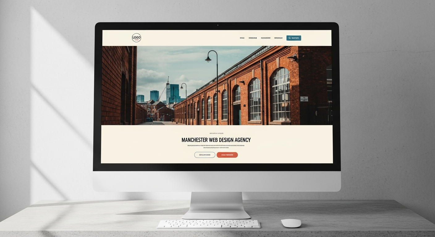 Screenshot of the Polar Web Manchester agency homepage.